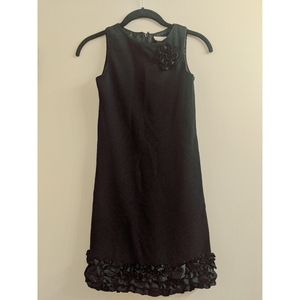 Jenny & Me Black Kids Dress With Ruffle Bottom